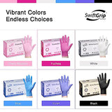 SwiftGrip Pink Nitrile Exam Gloves, 3-mil, XL, 100-ct Box, Powder-Free, Latex-Free, Medical Grade Gloves for Cleaning & Esthetician SwiftGrip