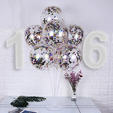 12 Inch Large Blank Wood Number 0 Unfinished Wood Slices Signs Board, Wooden Numbers for DIY Craft Projects, Birthday, Party, Wedding Decorations BIUWING