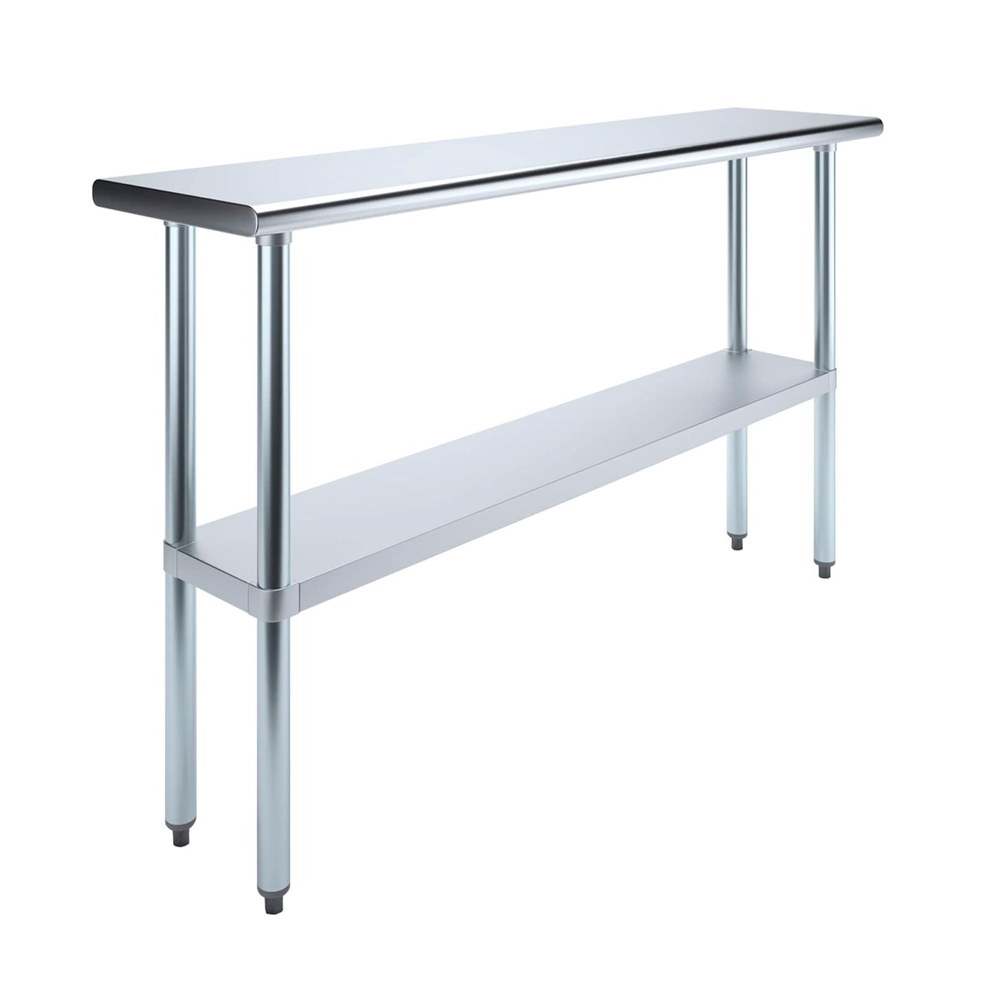 AmGood 14" X 60" Stainless Steel Work Table | Metal Kitchen Food Prep Table | NSF - WoodArtSupply