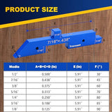 TRAVEANT Router Table Set Up Bars, 7PCS Aluminum Precision Setup Block Height Gauge Set for Woodworking Tools Table Saw Accessories Angle Depth Traveant