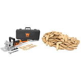 WEN JN8504 8.5-Amp Plate and Biscuit Joiner with Case and Biscuits & 0 Birch Wood Biscuits for Woodworking, 100 Pack (JN100B) WEN
