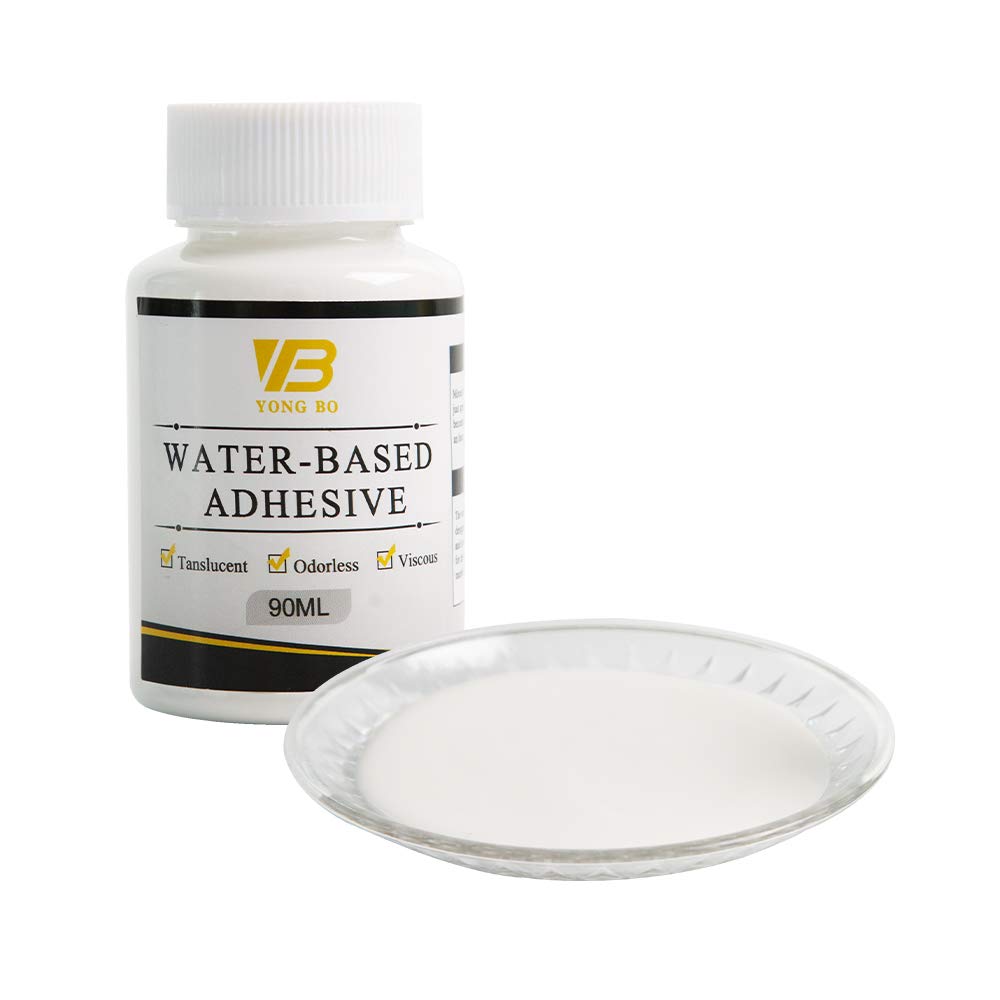 Gilding Adhesive Kit, Gold Leaf Sheets Glue, Gold Foil Paint for Craft Art, Epoxy Resin, Glass, Wood Use（90 ml + Brush + Gloves) YongBo