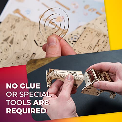 UGEARS Sports Car Rapid Mouse - 3D Car Model Puzzle with Powerful Dual Engine System - 3D Wooden Puzzles for Adults - Challenging Roadster Model Car UGEARS