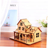 Vaguelly 2pcs DIY Wooden Ornament Mini House DIY Unfinished Wood Toy House DIY Woodcraft Construction Puzzle Craft Wood Wooden DIY House Model DIY Vaguelly