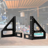 KETIPED Metric 3D Multi-Angle Measuring Ruler,45/90 Degree Aluminum Alloy Woodworking Square Protractor, Miter Triangle Ruler High Precision Layout KETIPED