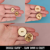 Pine Tree Cartoon Wood Buttons for Sewing Knitting Crochet DIY Craft - Medium 1.00 Inch (7pcs) Sniggle Sloth