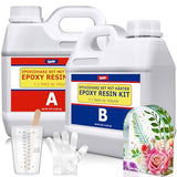 Epoxy Resin - 105oz Crystal Clear Epoxy Resin Kit for Casting and Coating, Table Tops - Bubble Free Fast Curing 2 Part Art Resin for Jewelry Making, Vividye