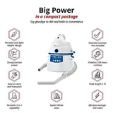 Koblenz WD-380K2B Portable Wet-Dry Vacuum, 3 Gallon 2.0HP w/Adjustable Floor Tool, Designer Series, White-5 Year Warranty Koblenz