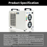 LCyindu Water Chiller 6L Industrial Chiller Thermolysis Type Water Chiller 1700W/°C Current Recirculating Chiller 4.23gpm 4.5-7A For 40W 60W 80W 130W LCyindu