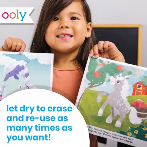 Ooly Water Amaze -Includes 12 Reveal Boards & Brush, Reusable Water Reveal Pads for Kids, Water Coloring Books for Toddlers, Paint with Water Books Ooly