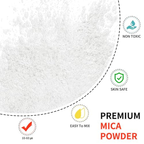 Yipoyilo Mica Powder - 100g Mica Powder for Epoxy Resin - Metallic Color Pigment for Resin, Soap, Bath Bombs, Eye Shadow, Nails, DIY Crafting Yipoyilo