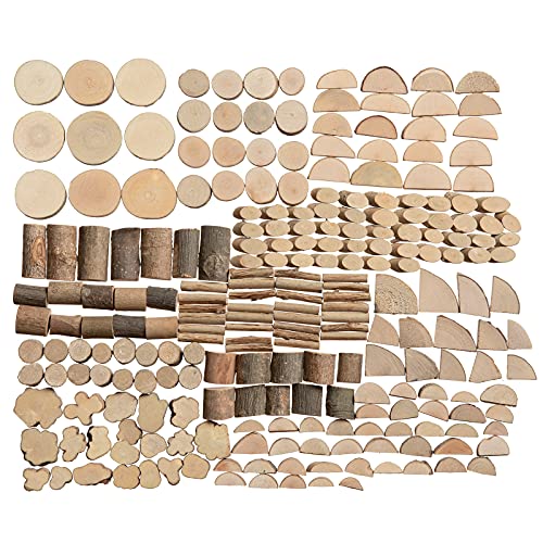 LAZACA Wood Craft Kits DIY for Kids Ages 5-20 Wooden Unfinished Toys Art Paint Bulk Craft Sticks Garden Playset Loose Parts Play Materials 250 LAZACA