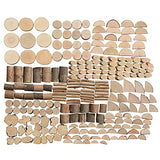 LAZACA Wood Craft Kits DIY for Kids Ages 5-20 Wooden Unfinished Toys Art Paint Bulk Craft Sticks Garden Playset Loose Parts Play Materials 250 LAZACA