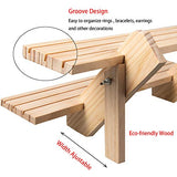 Eiyye Wood Desktop Display, Ring Earring Large Capacity Jewelry Display Stand, Figure Display Stand Craft Showing Organizer Tray For Retail Display Eiyye