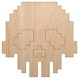 Pixel Digital Skull Unfinished Wood Shape Piece Cutout for DIY Craft Projects - 1/4 Inch Thick - 6.25 Inch Size Sniggle Sloth