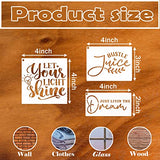 Word Stencils for Painting On Wood Sign Canvas Fabric, Reusable Welcome Farmhouse Burning Inspirational Art Craft Paint Stencil for Shirt Family Pkqon
