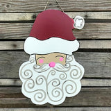 Christmas Santa Head Unfinished Cutout, Wooden Shape, Paintable Craft Build-A-Cross