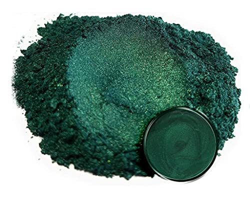 Mica Powder Pigment “Dark Ocean Green” (50g) Multipurpose DIY Arts and Crafts Additive | Woodworking, Natural Bath Bombs, Resin, Paint, Epoxy, Soap, - WoodArtSupply