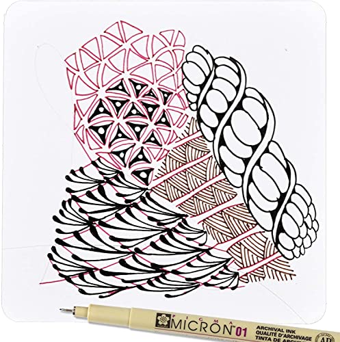 SAKURA Pigma Micron Fineliner Pens - Archival Black Ink Pens - Pens for Writing, Drawing, or Journaling - Black Ink - 01 Point Size - 6 Pack - WoodArtSupply