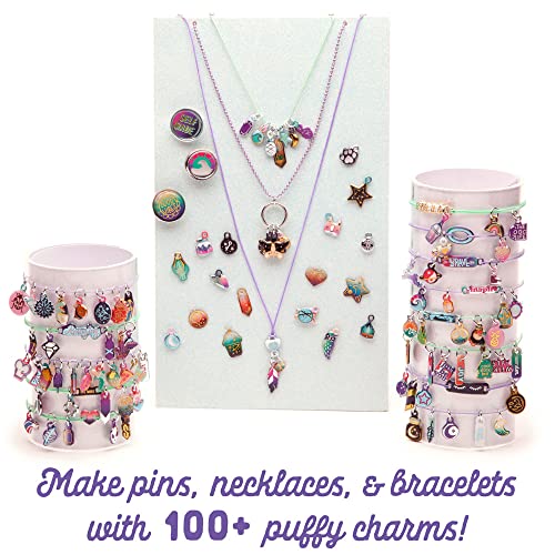 Craft-tastic — Puffy Charming Charms — Designs Pins, Necklaces, and Bracelets — Fun Creative Craft Kit for Ages 8+ Craft-tastic