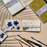 tumuarta Watercolor Sketchbook, 4x6”, 140 LB, 300 GSM, 100% Cotton Paper, Cold Press, 24 Sheets, 48 Pages, Watercolor Journal for Use As Travel tumuarta