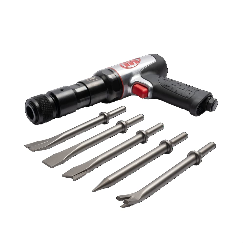 Ingersoll Rand 135MAXK Air Hammer Kit, includes 5-peice Chisel Set, 2600 BPM, 3" Stroke, 3/4" Bore Diameter, Large Ingersoll Rand