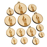 Chess Piece Black Bishop Mini Wood Shape Charms Jewelry DIY Craft - 20mm (15pcs) - with Hole Sniggle Sloth