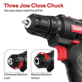 Eastvolt 20V Max Cordless Power Drill Driver Kit & Home Tool Kit, Max 310in.lbs. 18+1 PoisitionTorque Drill For Metal, Wood, Plastics, 168 Pieces Eastvolt