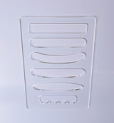 Charcuterie Board Handle Template,Acrylic Router Template,6 in 1 Grab Handle Router Template,Woodworking Router Template (11.75x7.75") Yuxuanish