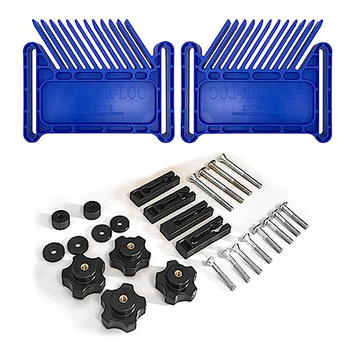 Featherboard Woodworking Tools, Safety Device Stackable Featherboard for Table Saws, Router Tables & Band Saw with Miter Slots, Miter Track, T-Slots, Zeromall