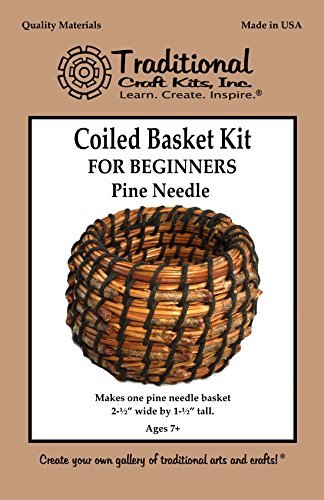 Traditional Craft Kits Beginner Coil Basket Kit - Complete Basket Weaving Kit Set, 6 Basket Making Kit with Basket Weaving Supplies, Complete with Traditional Craft Kits
