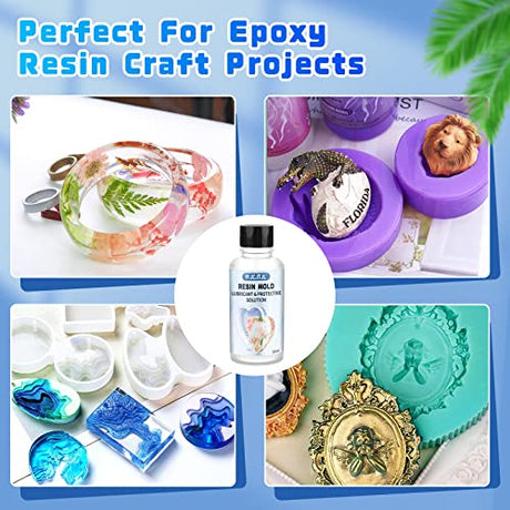 Resin Molds Release for Epoxy Resin Mold, Mold Lubricant & Protective Solution for Resin Molds Silicone, Suitable for Resin Molds, Silicone Molds, WJCJTJL