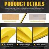 BBTO Micro Sander Kit 3.5x1 Inch Mini for Small Projects, Detail Handle Sanding Tools, 120 Sheets Sandpaper Wood P80, P120, P180, P240, P400, P600 BBTO