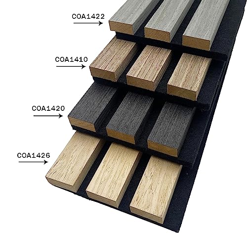 Concord 3D Wood Wall Panels | Acoustic Slat Wall Paneling - Silver Ash | 94.5” x 5” Each | Wall Soundproofing Panels on Felt Back Board | Interior CONCORD WALLCOVERINGS ™