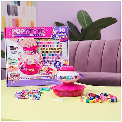 Cool Maker PopStyle Bracelet Maker, 170 Beads, Make & Remake 10 Bracelets, Friendship Bracelet Making Kit, DIY Arts & Crafts for Kids - WoodArtSupply