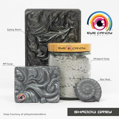 Eye Candy Premium Mica Powder Pigment “Shadow Grey” (50g) Multipurpose DIY Arts and Crafts Additive | Epoxy, Resin, Bath Bombs, Paint, Soap, Nail - WoodArtSupply