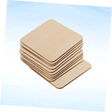 BESPORTBLE 20pcs Wooden Square Cutouts Square Wood Cutout DIY Cutouts Crafts Jewelry Accessories Unfinished Wood Crafts Natural Wood Slices Wooden BESPORTBLE