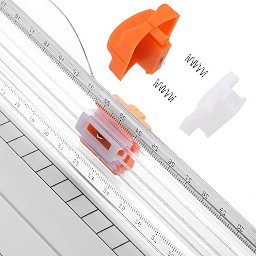 Firbon A4 Paper Cutter 12 Inch Titanium Paper Trimmer Scrapbooking Tool with Side Ruler for Craft Paper, Coupon, Label, Cardstock (White) Firbon