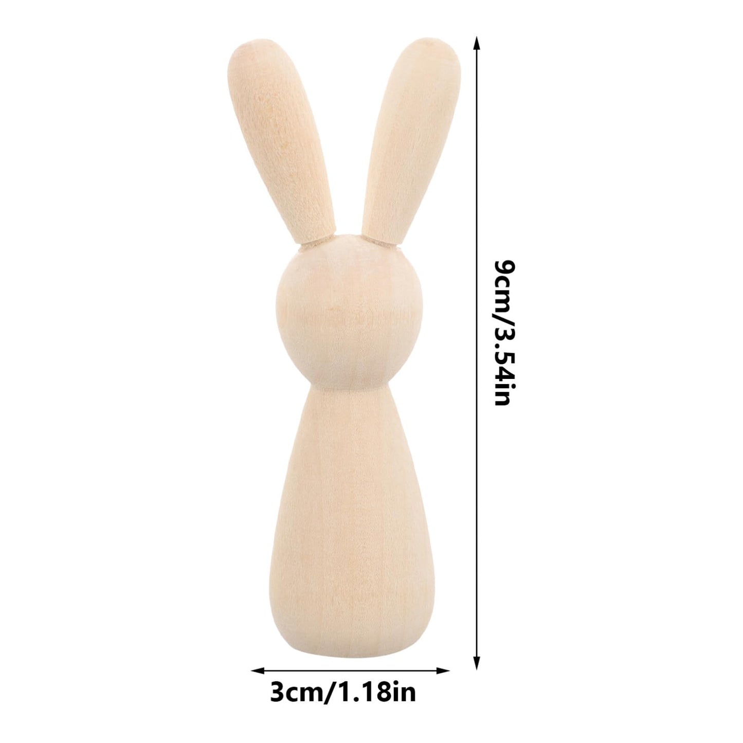 Light House Decorations for Home 10 Pcs Unfinished Wooden Peg Dolls Rabbit Wooden Peg Figures Animal Doll Bodies for DIY Craft Art Home Party - WoodArtSupply