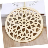 DIY Wooden Embellishment Christmas Wooden Pendant Christmas Gift Tags Hanging Unfinished Cutouts Round Rustic Pendant Unfinished Woods Chips Wooden CIMAXIC