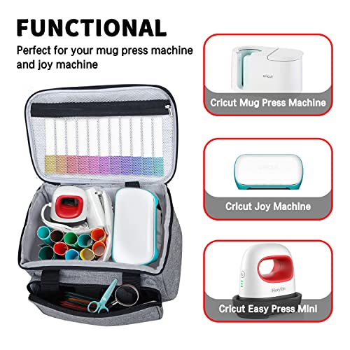 Boczif Carrying Case Compatible with Cricut Mug Press Machine, Travel Tote Bag for Cricut Joy Accessories & Craft Pens and Tool Set, Portable Storage Boczif