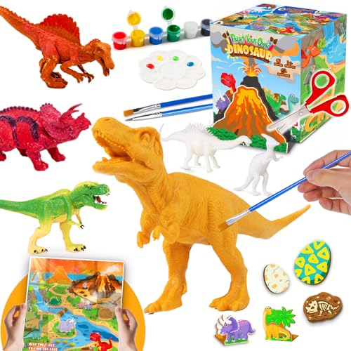 FUNZBO Dinosaur Painting Kit - Dinosaur Toys for Kids 3, 4, 5, 6, 7,8 9 Years Old, Christmas Gifts for Kids, Painting Set for Kids, Art Set for Kids - WoodArtSupply