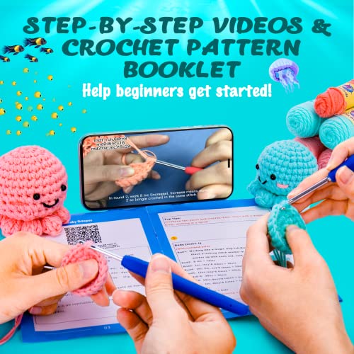 Crochetta Crochet Kit for Beginners, Crochet Starter Kit with Step-by-Step  Video
