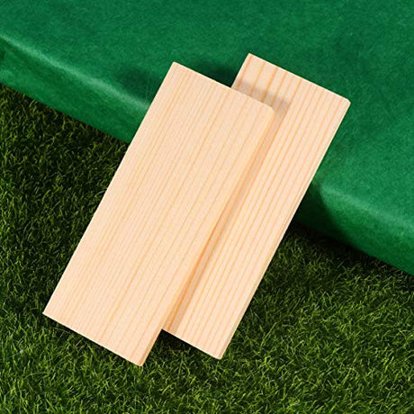 MAGICLULU 20pcs Decorative Small Wood Unfinished Craft Carving Basswood Minatures Crafts Blank Wood Board DIY Handmade Wood Planks Pine Wood Board MAGICLULU
