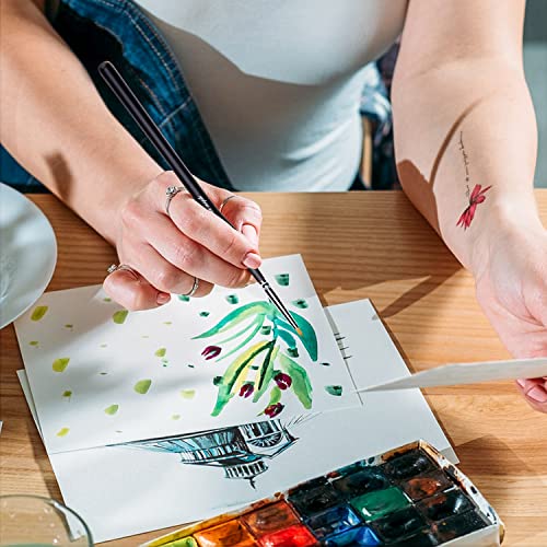 Miniature Paint Brushes, 15PC Model Brushes Micro Detail Paint Brush Set, Fine Detailing for Acrylics, Oils, Watercolors & Paint by Number, Citadel, golden maple