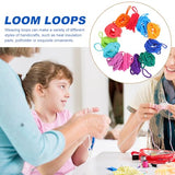 VICASKY 192pcs Loom Weaving Craft Loop Refill Elastic Potholder Loop Multiple Colors Stretchy Braided Rope for Christmas DIY Crafts Supplies Weaving VICASKY