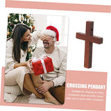 STOBOK 20pcs Cross Diy Pendant Jewelry Cross Charm Jesus Cross Figurine Wood Cross Embellishment Unfinished Wood Cross Unfinished Wood Charms STOBOK