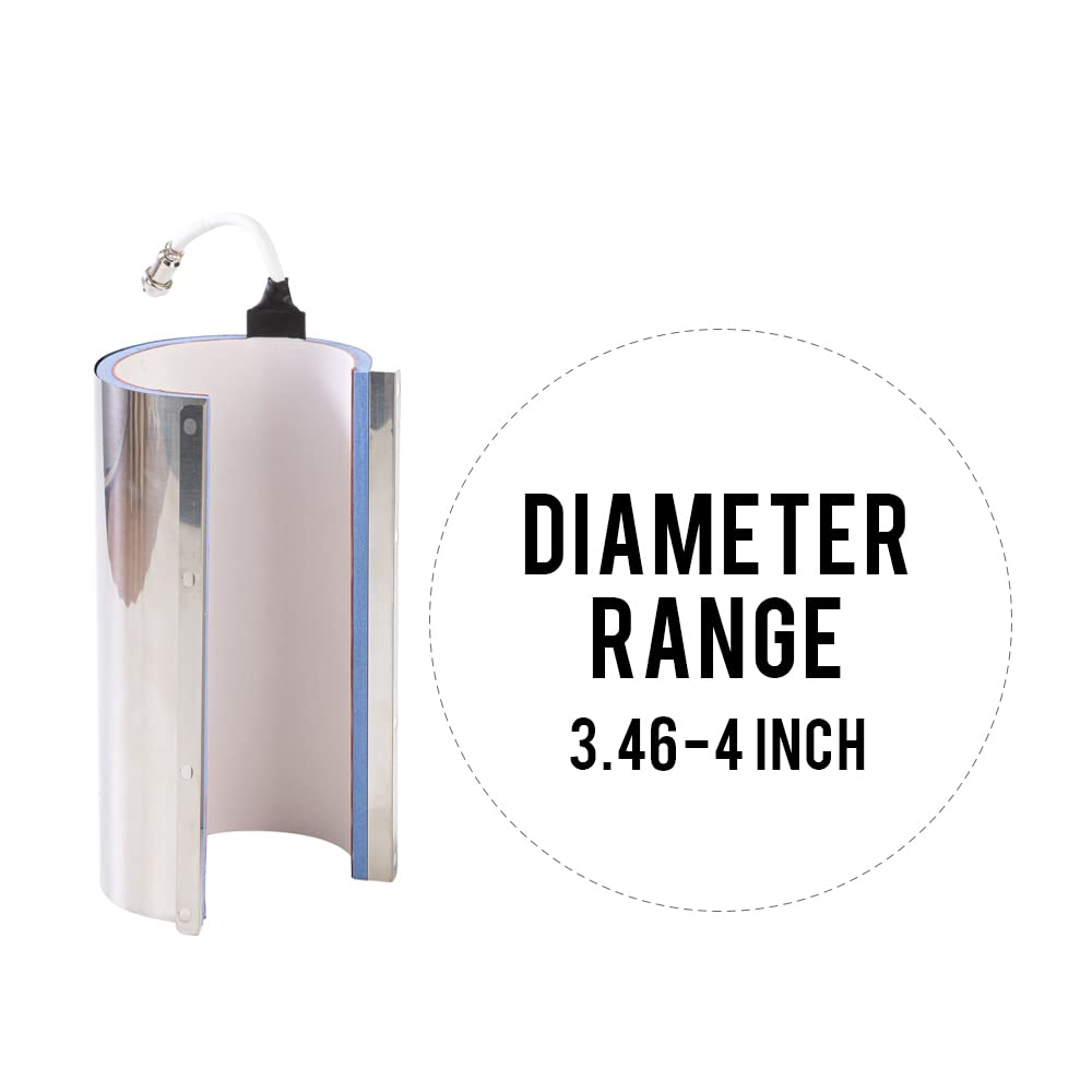 PYD Life 40 OZ Tumbler Mug Heat Press Attachment with 5 Pin for 2 in 1 Tumbler Heat Press Machine PYD Life