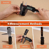 HARDELL Digital Caliper 0-12 Inch/300mm with Large LCD Screen， Electronic Digital Vernier Caliper Auto-Off Feature, Inch/Millimeter, Digital Ruler HARDELL
