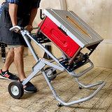 POWERTEC MT4009 Rolling Foldable Table Saw Stand W/ 8-Inch High-Traction Wheels, 330 Lbs Downward Force, Adjustable Mounting Options POWERTEC